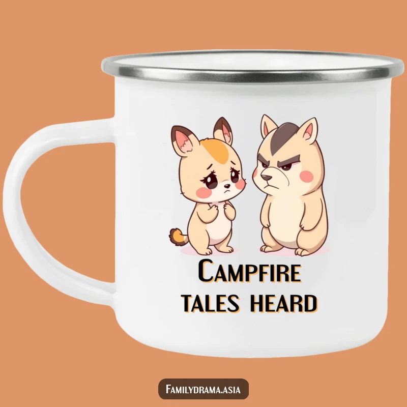 Funny Campfire Talk Lizard Mug: Sip with Humor, A Stern Reptile Outdoor Gift