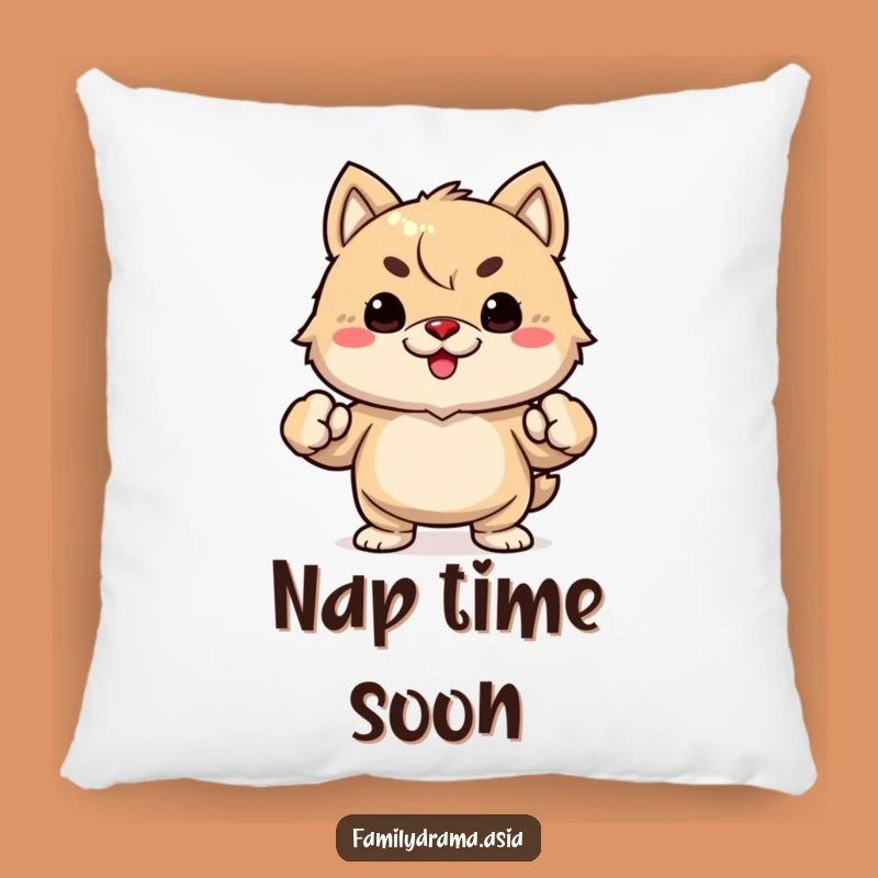 Funny Fuzzy Animal Determined Pillow, Comfy and Hilarious Accent