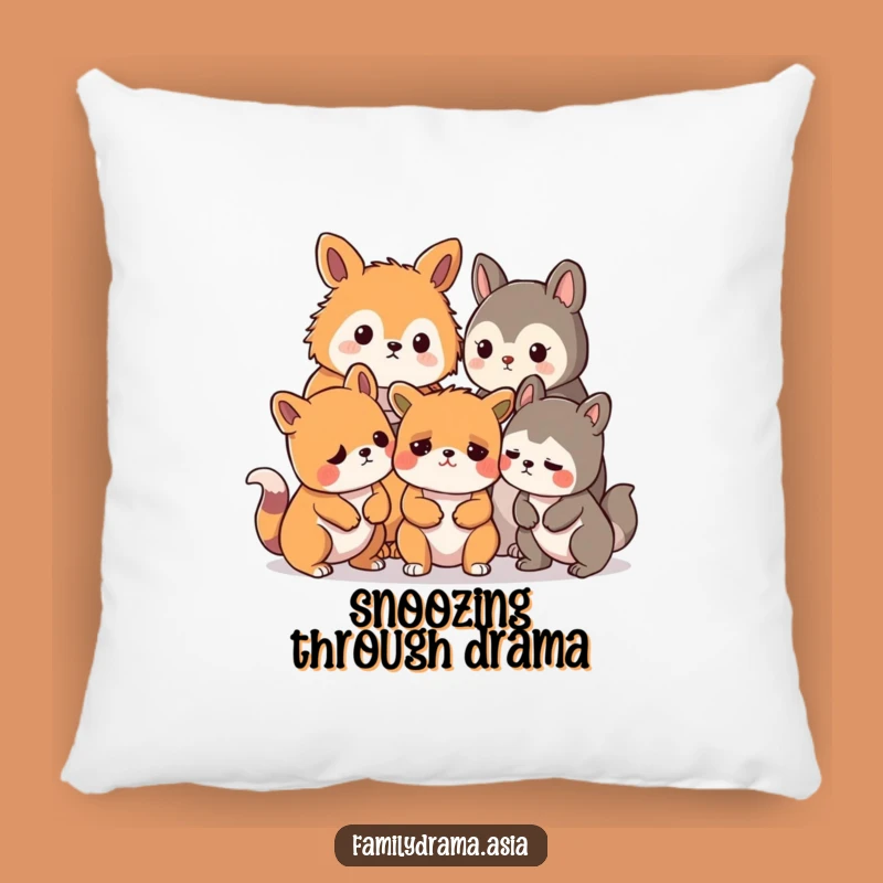 Funny Pillow: Animal Characters Mild Disagreement Comfort Gift