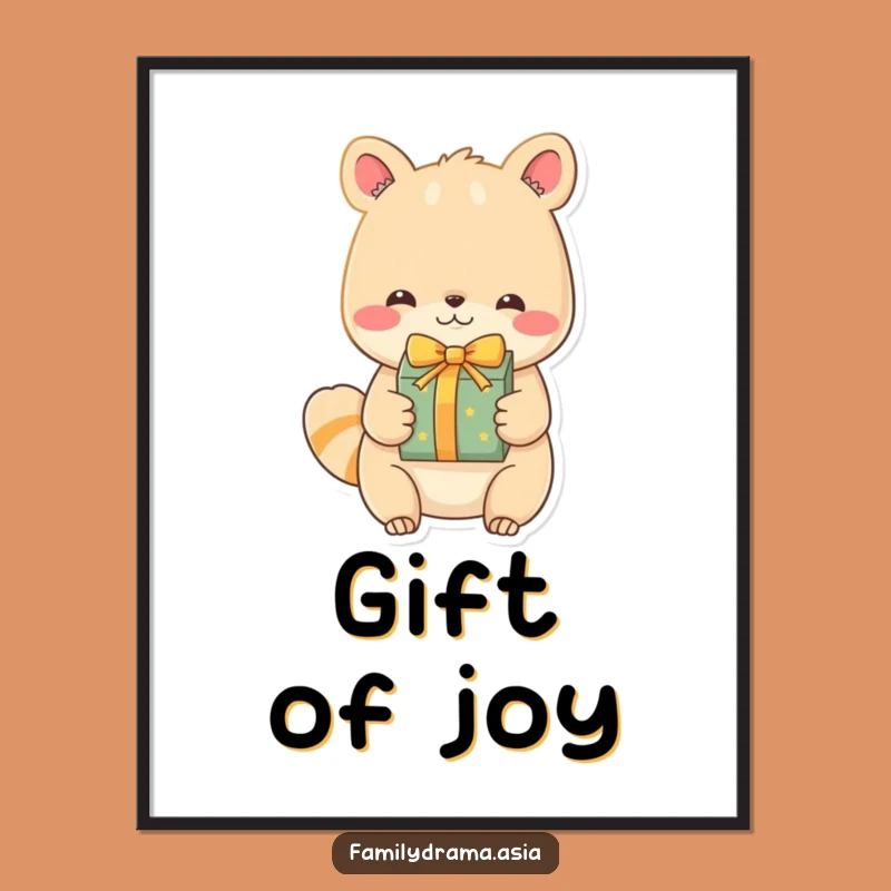 Funny Animal Gift Moment Poster: Endearing Art for Humorous Wall Decor Gift