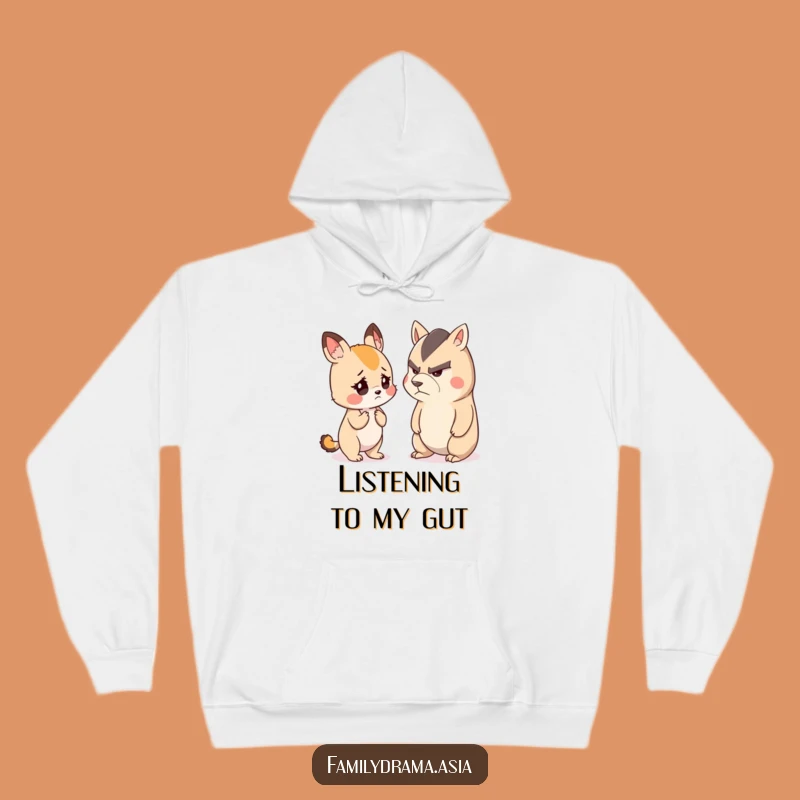 Funny Worried Critter Hoodie: Stay Cozy with This Stern Animal Conversation
