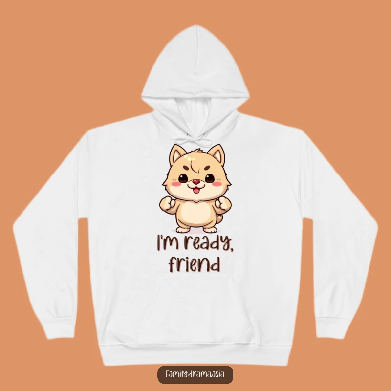 Funny Fuzzy Animal Determined Hoodie, Cozy and Hilarious Gift for Chilly Days