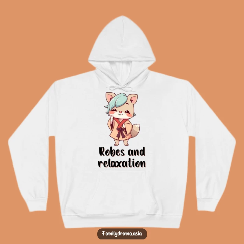 Funny Flowing Robes Hoodie: Stay Cozy with This Respectful Animal's Charm
