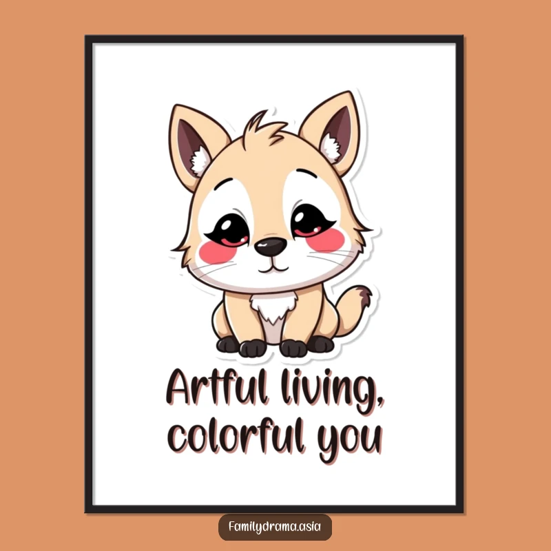 Funny Free Printable Wall Art: Bowing Character, Downloadable Graphic Decor