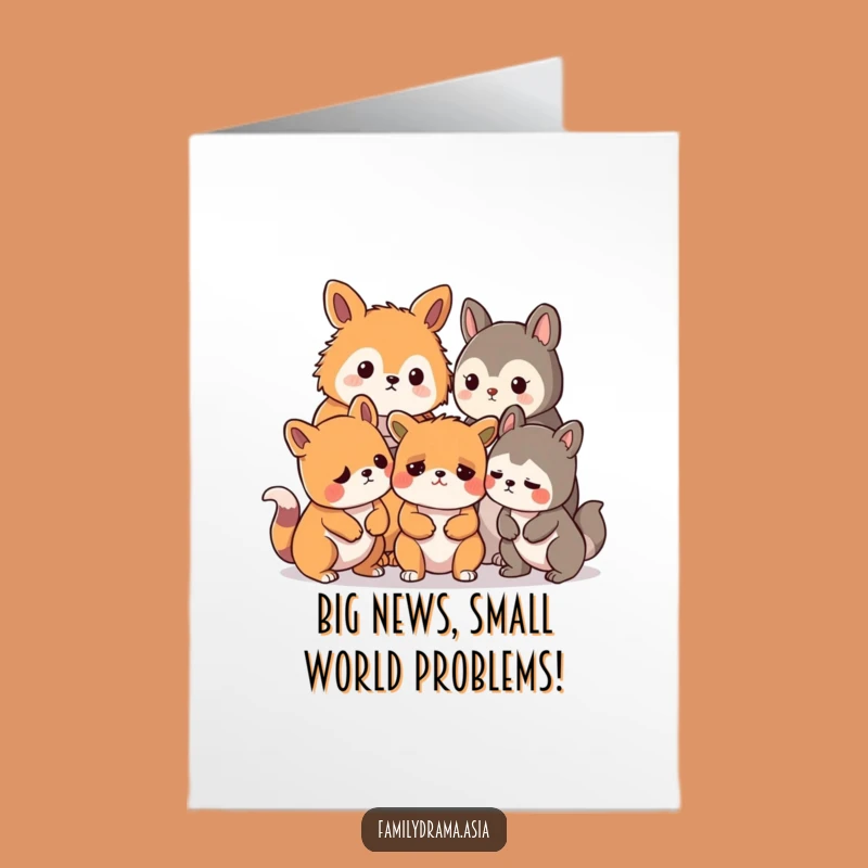 Free Printable Congrats Card: Concerned Animals Mild Disagreement Hilarious Downloadable Gift