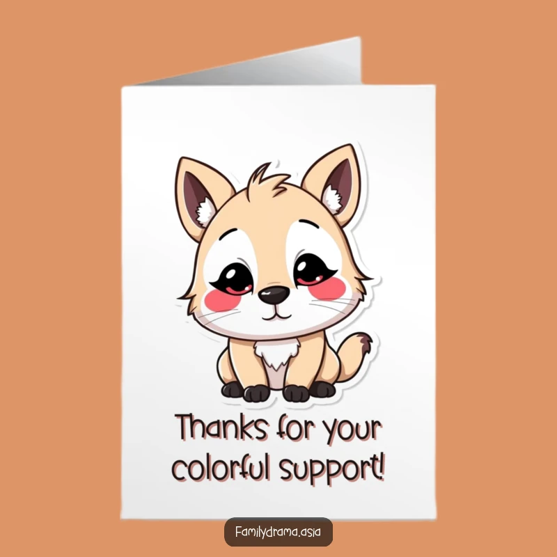 Free Printable Thank You Card: Bowing Character, Downloadable Humorous Note