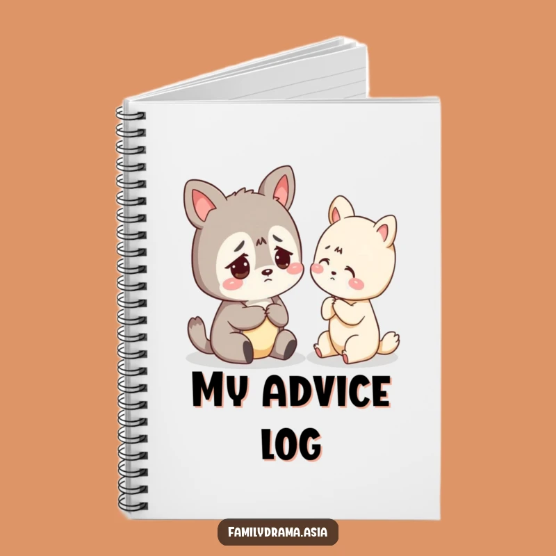 Funny Notebook: Worried Animal Gentle Advice Journal