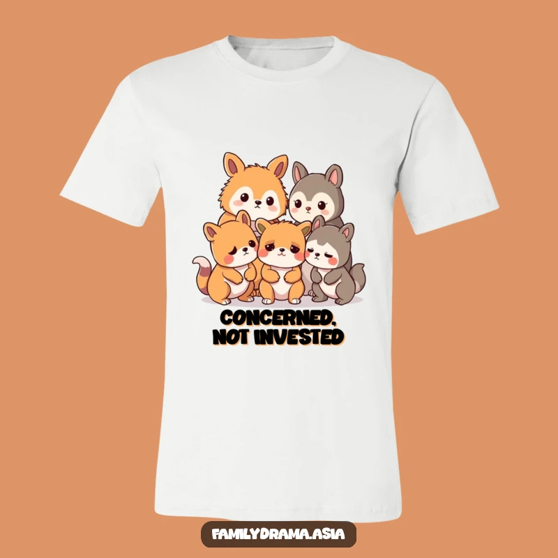Funny Tee: Stylized Animals Concerned About Mild Disagreement Shirt